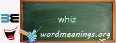 WordMeaning blackboard for whiz